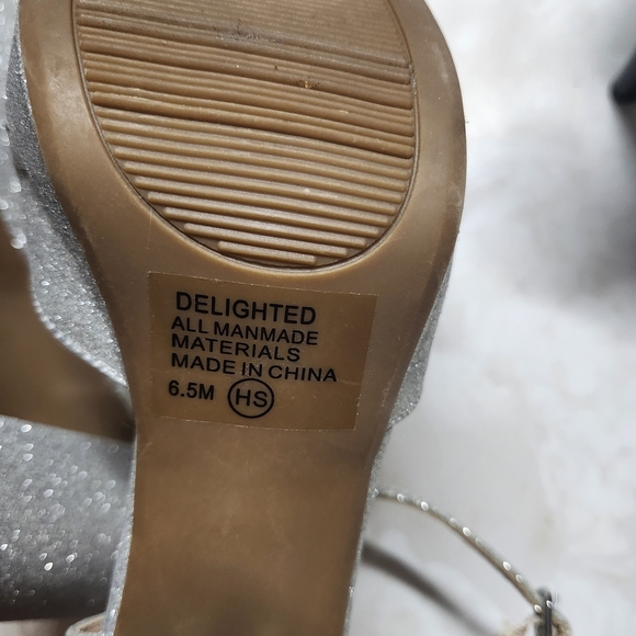 Pop Silver Sparkle Women's Heels - Picture 3 of 4